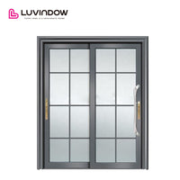 Grey Frame Commercial Lift-Sliding Door