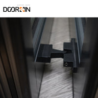 Cheapest China manufacturer thermal break Aluminum frameless interior sliding uk patio prices glass folding doors — thumbnail 4