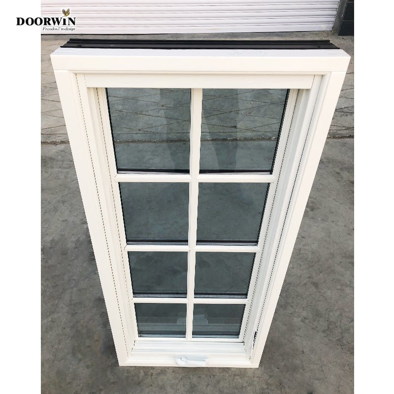 2020 Doorwin new product white oak wood frame alu-clad grille design casement windows for sale — product image 4