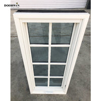 2020 Doorwin new product white oak wood frame alu-clad grille design casement windows for sale — thumbnail 4
