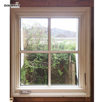 2020 Doorwin new product white oak wood frame alu-clad grille design casement windows for sale — thumbnail 6