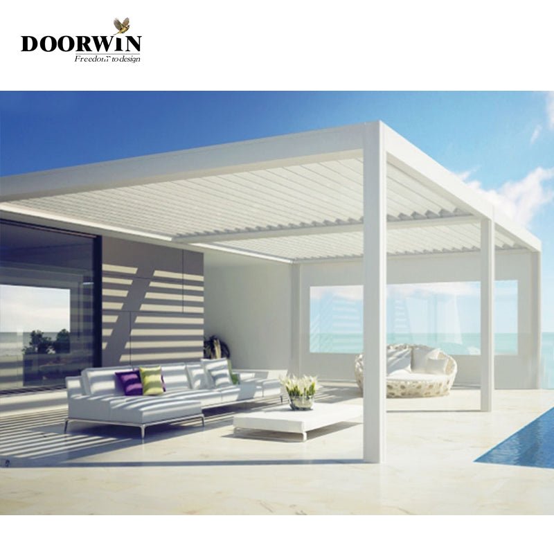 2021 Custom aluminum louvers for rooftop percolas for outdoor terraces with villa LED aluminum percolas — product image 2