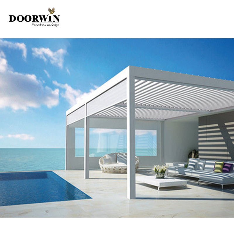 2021 Custom aluminum louvers for rooftop percolas for outdoor terraces with villa LED aluminum percolas — product image 5