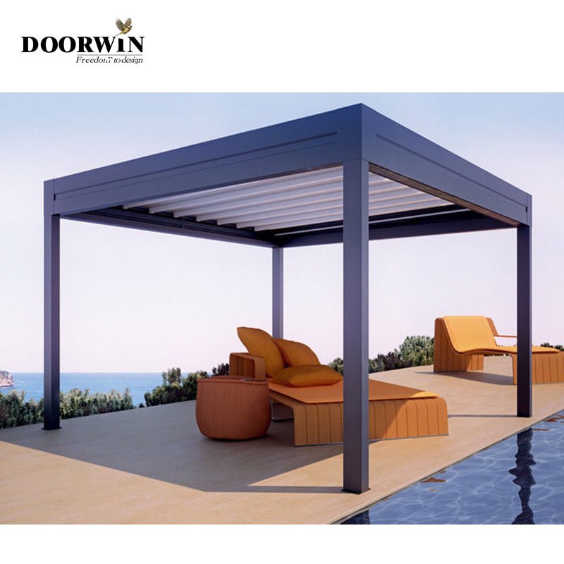 2021 Custom aluminum louvers for rooftop percolas for outdoor terraces with villa LED aluminum percolas — product image 3