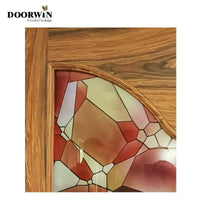 2022 Hot sell teak wood Smart fingerprint doors exterior front doors knotty alder pine larch french  wood door entry by Doorwin — thumbnail 7