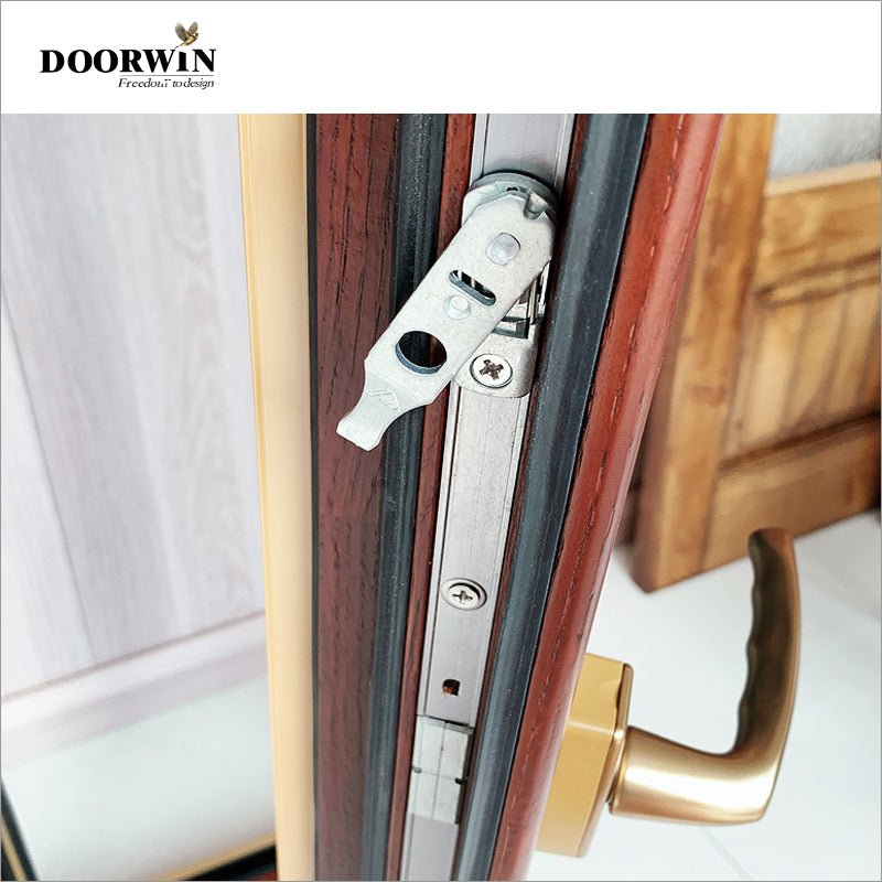 2022 USA Fort Worth good quality American Oak Wood Aluminum Crank Open round top Casement Window - Doorwin Group Windows & Doors