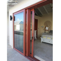 2022 USA hot sale -10 years warranty commercial aluminium wood sliding door big doors — thumbnail 3