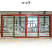 2022 USA hot sale -10 years warranty commercial aluminium wood sliding door big doors — thumbnail 5