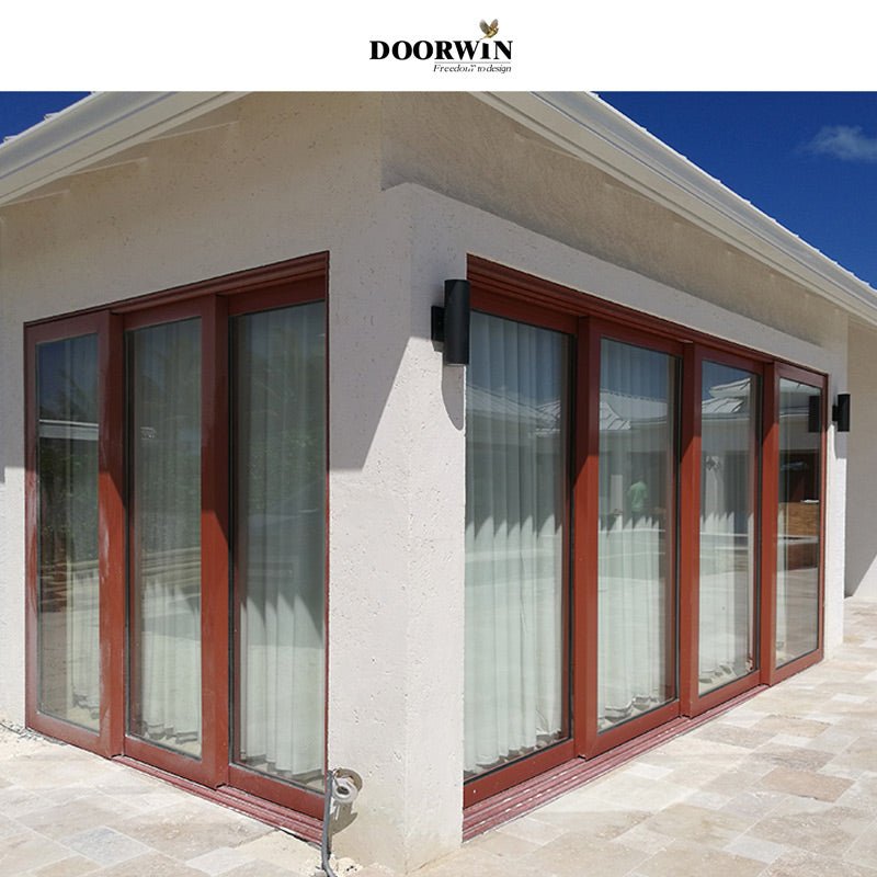 2022 USA hot sale -10 years warranty commercial aluminium wood sliding door big doors — product image 2