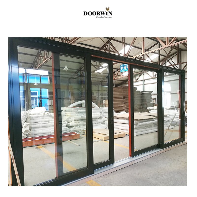 2022 USA hot sale -10 years warranty commercial aluminium wood sliding door big doors - Doorwin Group Windows & Doors
