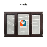 2022 USA hot sale 30% discount promotion for wholesaler Houston soundproof built-in shutter 3 sash red oak wooden casement windows — thumbnail 7