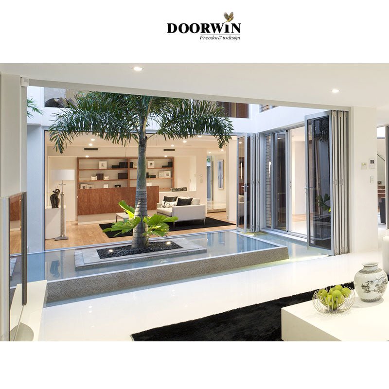 2022［ALUMINUM BI-FOLD DOOR］Latest Design Aluminum Alloy Insulated Bi Folding Door - China Folding Glass Door, Folding Doors — product image 4