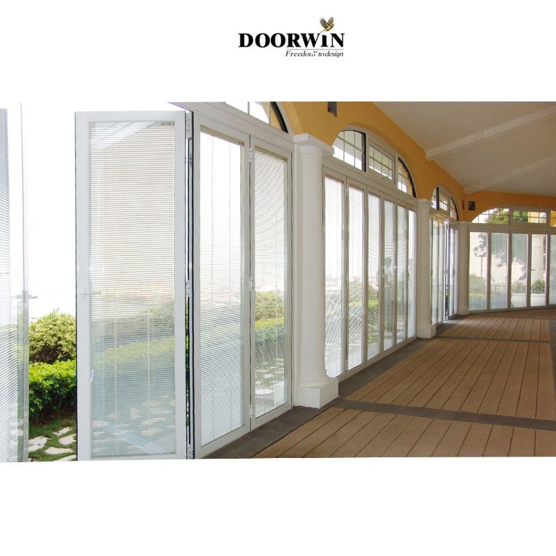 2022［ALUMINUM BI-FOLD DOOR］Latest Design Aluminum Alloy Insulated Bi Folding Door - China Folding Glass Door, Folding Doors — product image 8
