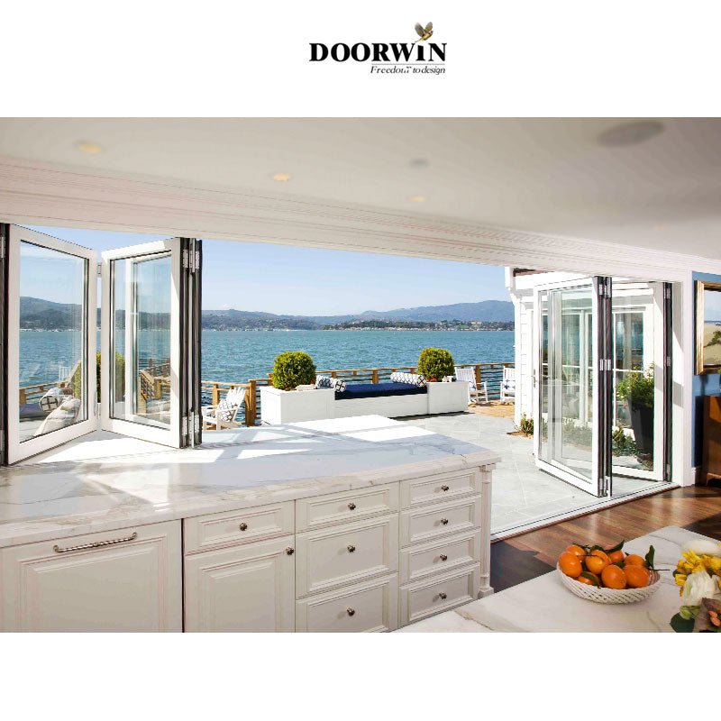 2022［ALUMINUM BI-FOLD DOOR］Latest Design Aluminum Alloy Insulated Bi Folding Door - China Folding Glass Door, Folding Doors — product image 6