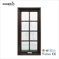 2022USA hot sale Wooden Pattern Window With Double Glazing Glass Wholesale Oak wood window design French windows — thumbnail 4