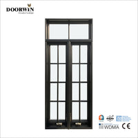 2022USA hot sale Wooden Pattern Window With Double Glazing Glass Wholesale Oak wood window design French windows — thumbnail 1