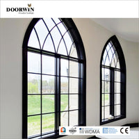 2022USA hot sale Wooden Pattern Window With Double Glazing Glass Wholesale Oak wood window design French windows — thumbnail 7