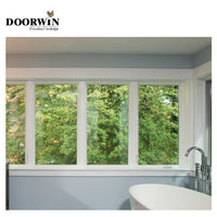2022USA Irving Best-selling China Manufactory white arched Germany VEKA pvc upvc profile crank open casement window with grill design — thumbnail 4