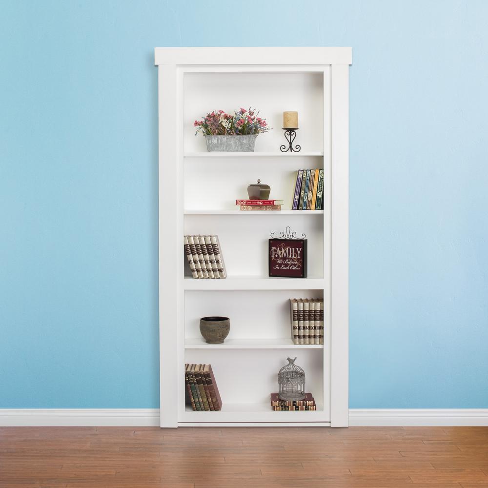 30 in. x 80 in. Unassembled Paint Finished Wood Bookshelf Interior Door by Doorwin — product image 1