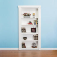 30 in. x 80 in. Unassembled Paint Finished Wood Bookshelf Interior Door by Doorwin — thumbnail 1