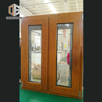 alu-clad oak wood French push out casement window - Doorwin Group Windows & Doors