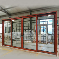 Aluminium clad wood lift and sliding doors / wood grain sliding glass doors by Doorwin on Alibaba — thumbnail 4