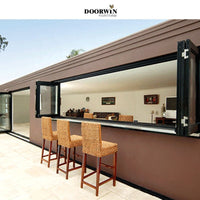 Aluminium tempered glass bifolding windows horizontal folding local window aluminium bifold window — thumbnail 5