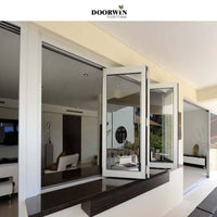 Aluminium tempered glass bifolding windows horizontal folding local window aluminium bifold window — thumbnail 4