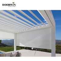 Aluminum alloy electric waterproof louver roof modern summerhouse — thumbnail 6