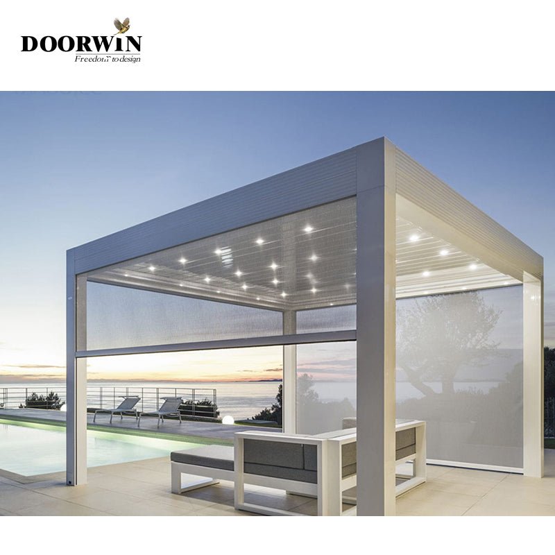 Aluminum alloy electric waterproof louver roof modern summerhouse — product image 4