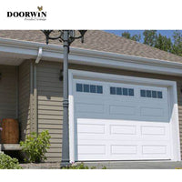 Aluminum alloy tempered frosted glass combination automatic lift garage door — thumbnail 2