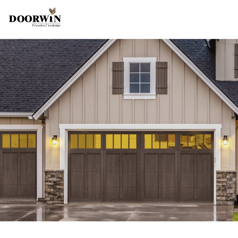 Aluminum alloy tempered frosted glass combination automatic lift garage door — product image 3