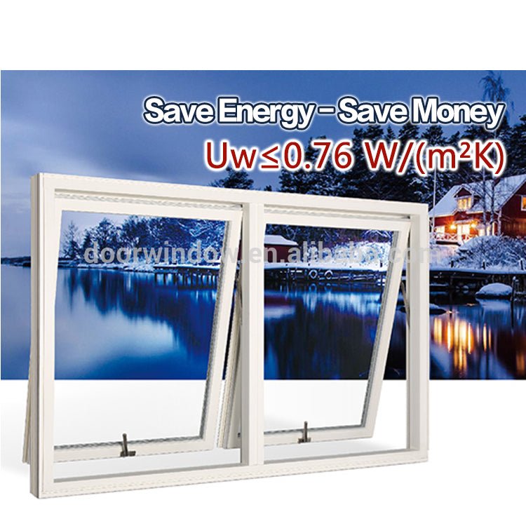 Aluminum awning top hung windows with netscreen and double glass low-e hollow — product image 5