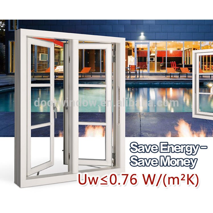 Aluminum awning top hung windows with netscreen and double glass low-e hollow — product image 3