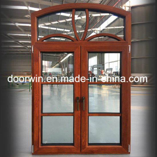 Aluminum Clad American Oak Wood Casement Window with Window Grill Design - China Window, Round Top Window — product image 0