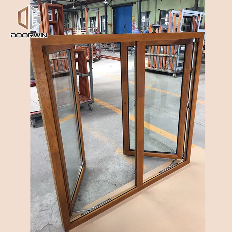 Aluminum clad oak wood French push out casement window - Doorwin Group Windows & Doors
