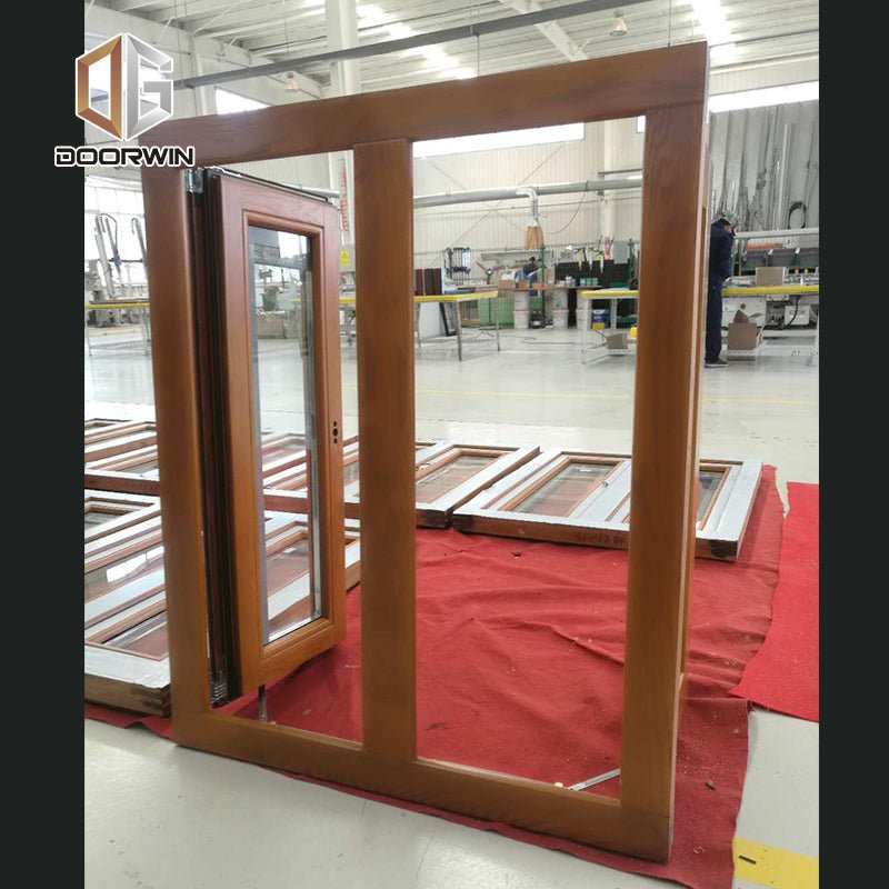 Aluminum clad oak wood French push out casement window - Doorwin Group Windows & Doors