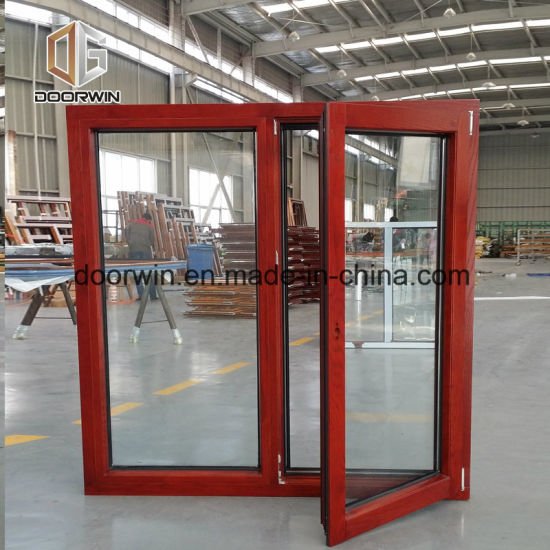 Aluminum Clad Oak Wood Tilt and Turn Windows - China Tilt Turn Window, Standard Window Size — product image 0