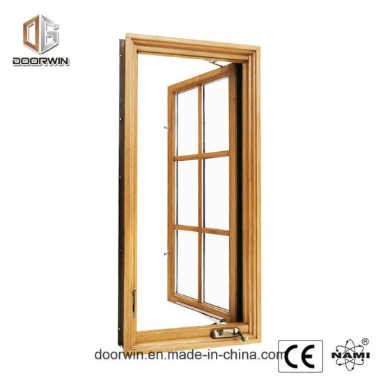 Aluminum Clad Solid Oak Wood Casement Window, American Casement Window with Foldable Crank Handle - China Window Grill Design India, Window and Door Grill Design — product image 0