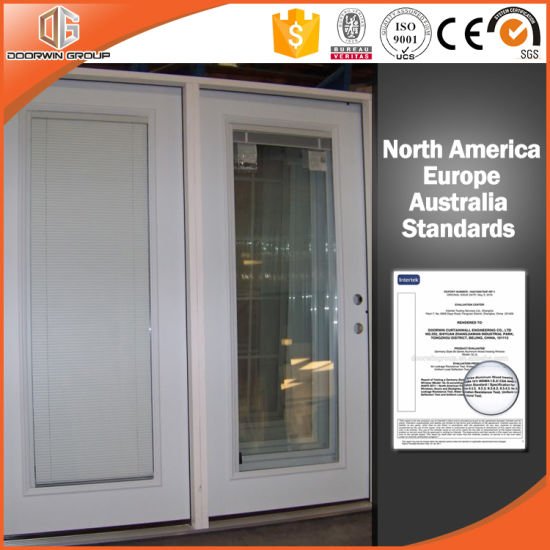 Aluminum Clad Wood Casement Window Built-in Blinds Integral Shutter Inward Opening Window Afghan Client - China Aluminum Window, Wood Aluminum Window — product image 0