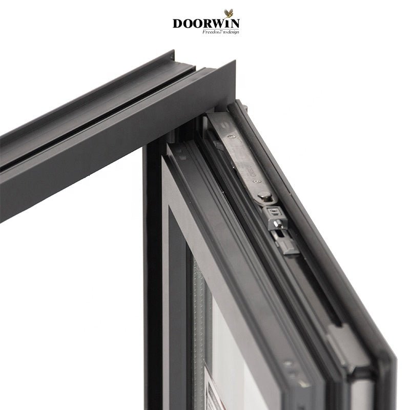 Aluminum slim frame windows for panoramic balcony double glazed window door export to USA - Doorwin Group Windows & Doors