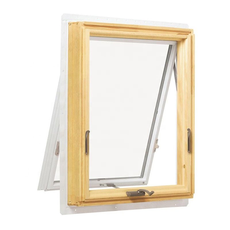 aluminum style timber soundproof crank awning window — product image 1