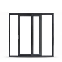 aluminum wood frosted glass tilt sliding door — thumbnail 1