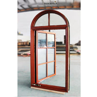 America NFRC standard Low-E glass radiation protection made in China top supplier push out swing wooden aluminum windows — thumbnail 3