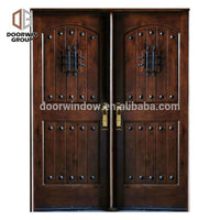America OEM hand carved arched top double french front doors with transom side lite frosted glass by Doorwin - Doorwin Group Windows & Doors