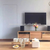 America style doors solid wood door invisible oak door with double buckle lines by Doorwin — thumbnail 1