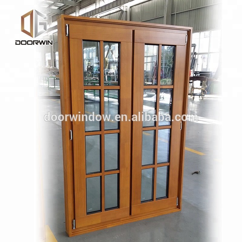 American aama nfrc pine larch wood IGCC glass grill design fixed corner windows double french push out windowby Doorwin - Doorwin Group Windows & Doors