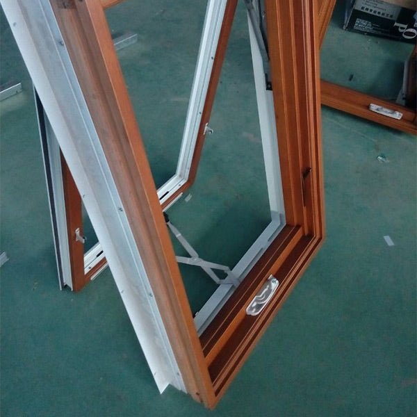 American Casement and Awning Window With Foldable crank handle, Timber Window With Exterior Aluminum Cladding - Doorwin Group Windows & Doors