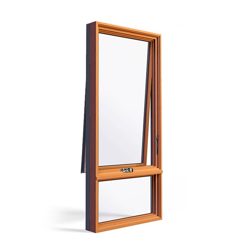 American Casement and Awning Window With Foldable crank handle, Timber Window With Exterior Aluminum Cladding - Doorwin Group Windows & Doors