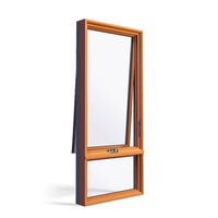 American Casement and Awning Window With Foldable crank handle, Timber Window With Exterior Aluminum Cladding - Doorwin Group Windows & Doors